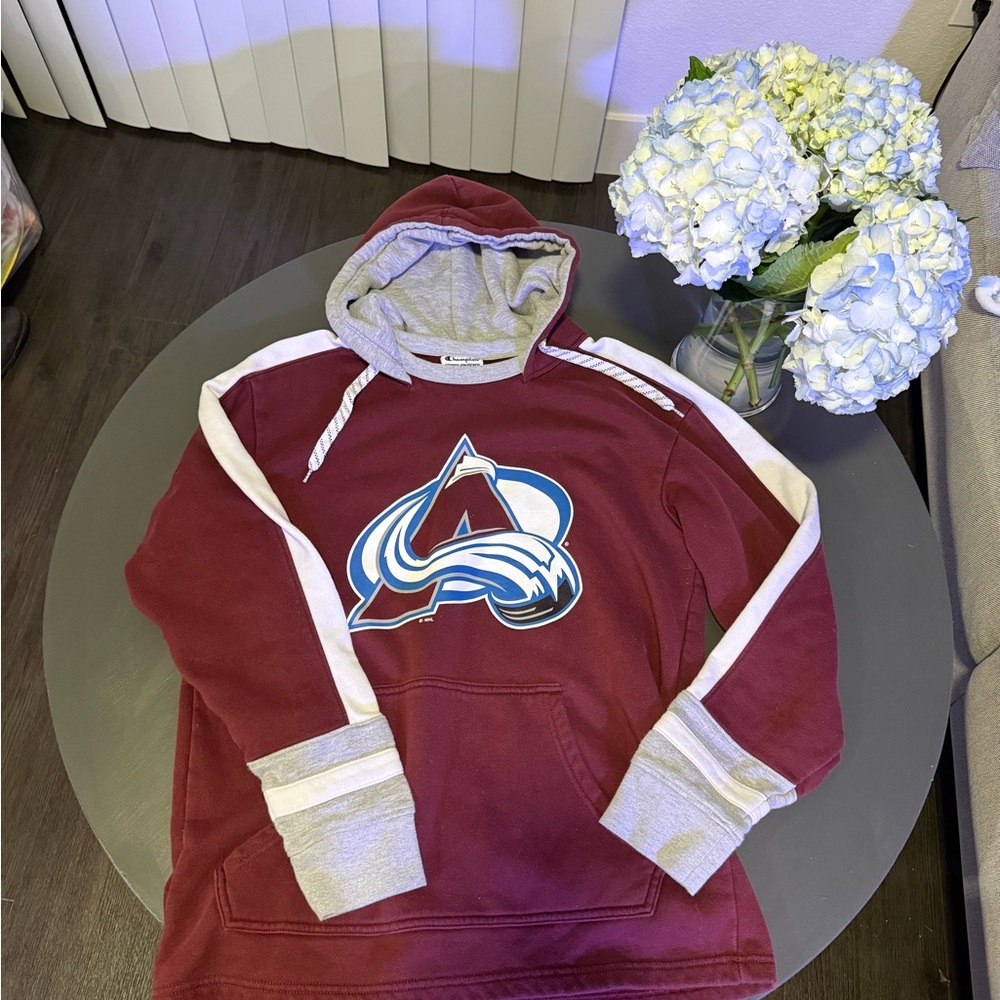 Champion Maroon Colorado Avalanche Crewneck Hoodie
